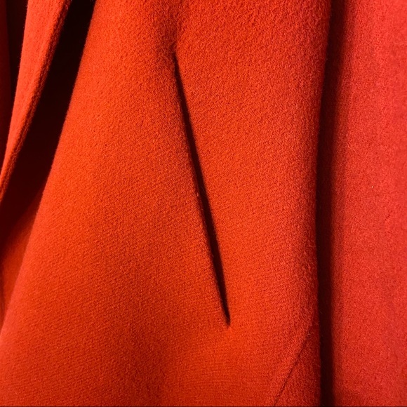 Anne Klein Peplum Wool Cashmere Blend Coat MP Red - Picture 6 of 11
